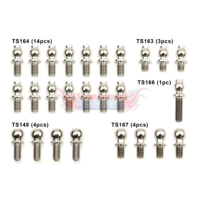 INFINITY  TS168 	TITANIUM BALL STUD SET (IF14 Speciale/26pcs)